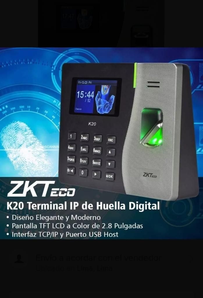 Biometrico Zkteco K20 Ip
