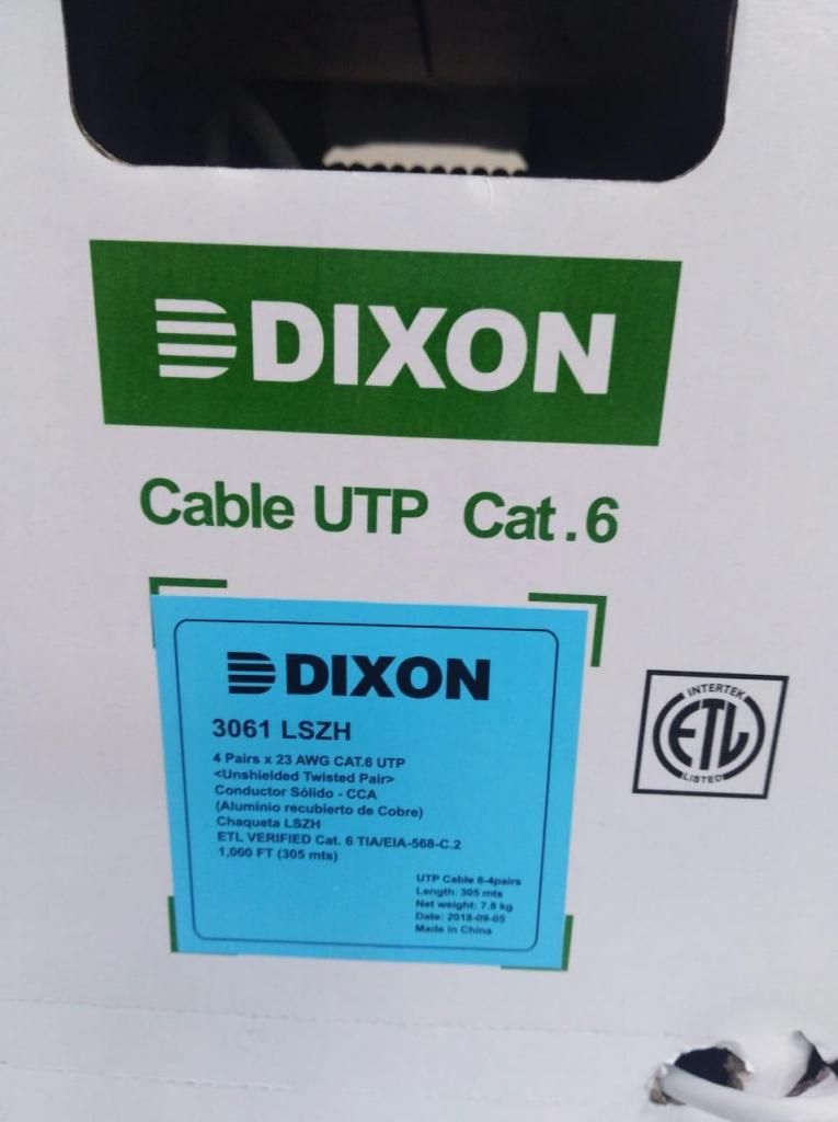 Cable Utp Dixon Cat Lszh Caja 305 Mts