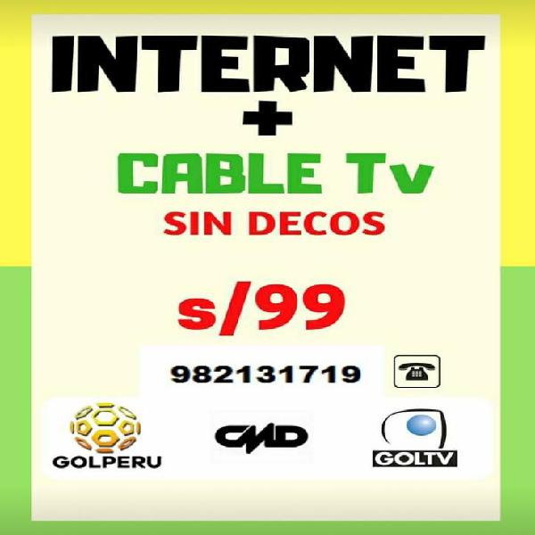 Cable sin Decos Más Internet