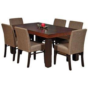 Dm Comedor Arbel Montreal Con 8 Sillas.chenille Marron