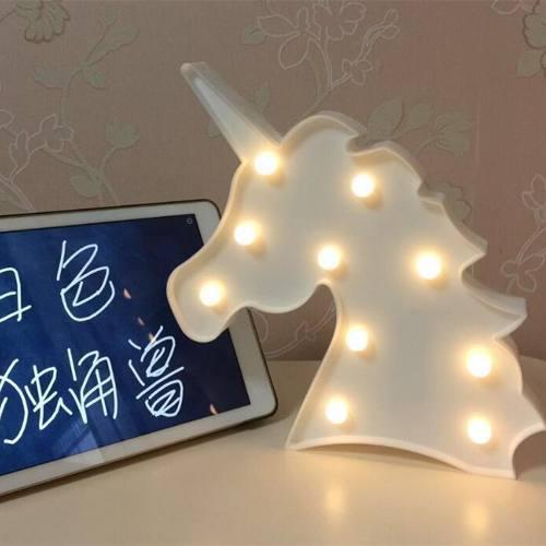 Lampara Led Unicornio Blanco Niños Hogar Decoracion
