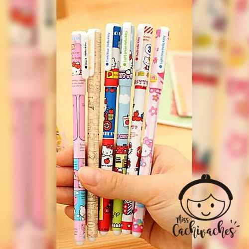 Lapiceros Gel Hello Kitty X 6