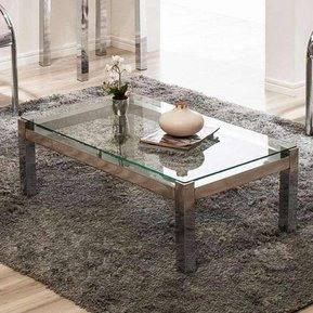 Mm Mesa De Centro Agathe En Acero Rectangular Dmuebles