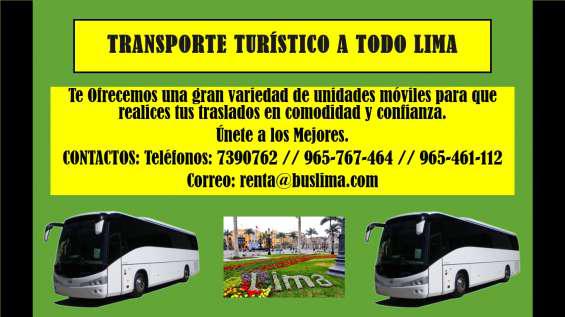 Transporte turístico a todo lima en Lima