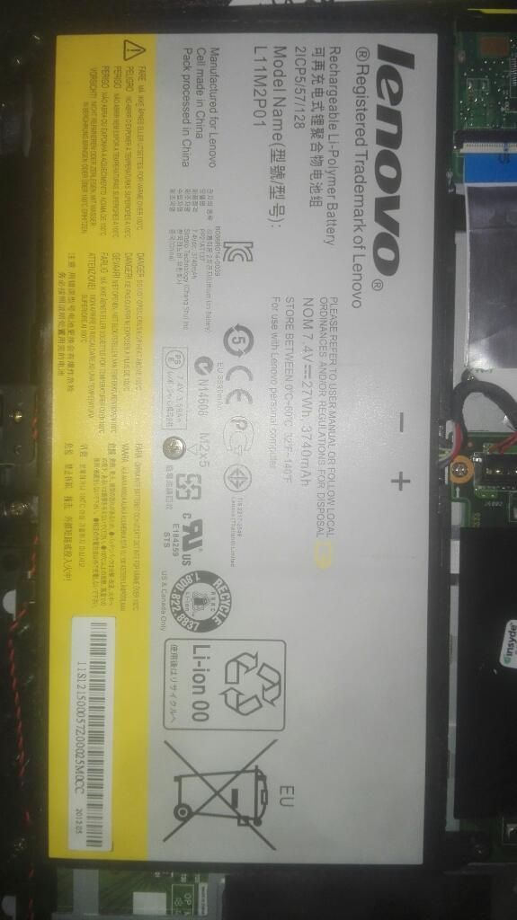Vendo Bateria Interna de Lenovo