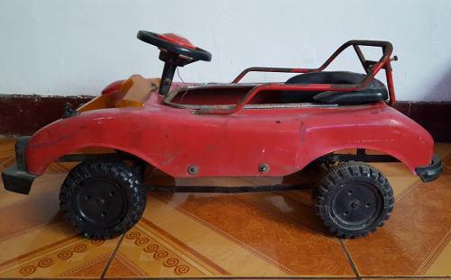 Antiguo Carrito De Metal A Pedal