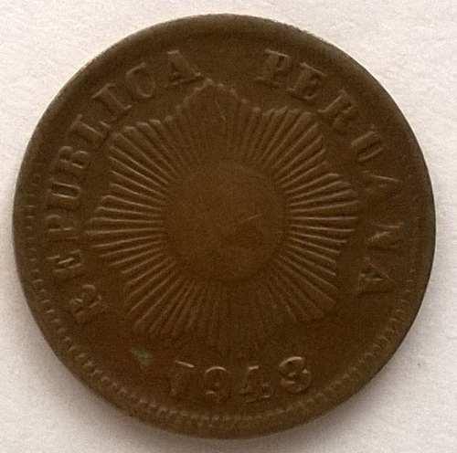 Coin Collection: 1 Cent 1943 Delgada (leyenda Curva) Perú