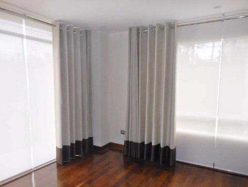 Cortinas Modernas Tapasol Riel Roller Blackout Persiana Tubo