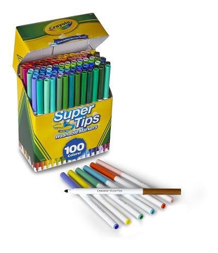 Crayola Supertips 100 Plumones Lavables Washable Niños Kids