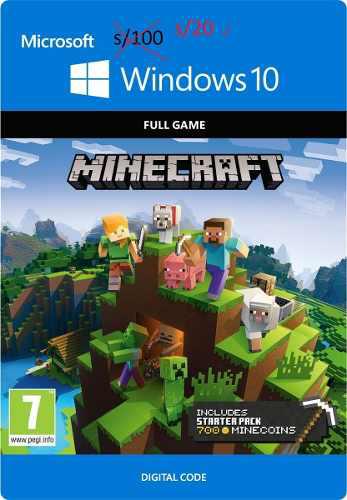 Minecraft Windows 10 Edition Juego Para Pc Premium