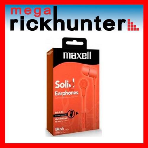 Audifono Handsfree Maxell Solid 2 Earphones C Ruidos Naranja