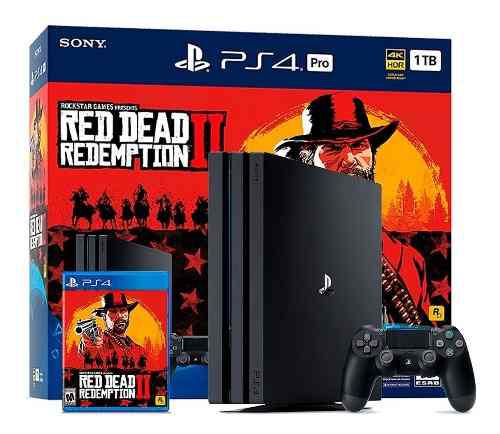 Consola Playstation 4 Pro 1tb 4k Red Dead Redemption 2