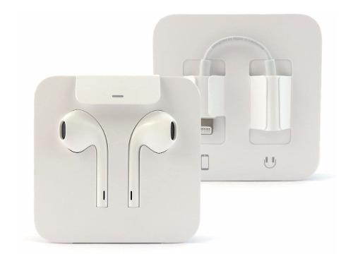 Earpods Lightning + Jack Adaptador iPhone 7 Apple Originales