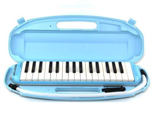 Flauta Melodica Azul 32 Teclas Suzuki Y Estuche