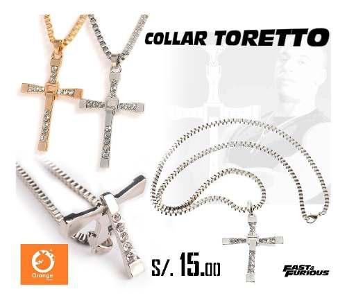 Collar Cruz De Toretto - Plateado Y Dorado Huancayo