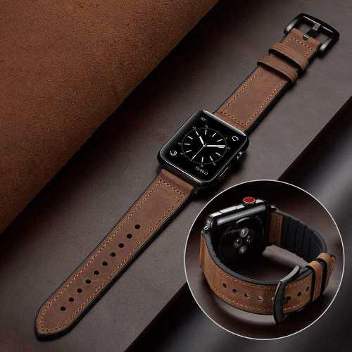 Correa De Cuero Autentico Iwatch Apple Watch 44mm Y 42mm