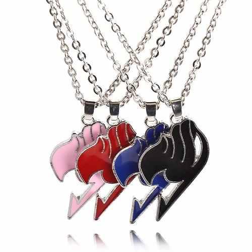 Lindo Collar Fairy Tail Con Dos Tipos De Cadena Y Colores