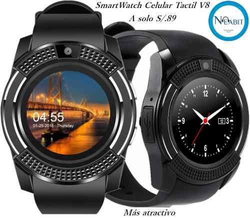 Smartwatch Celular Táctil V8 A Solo S/.89