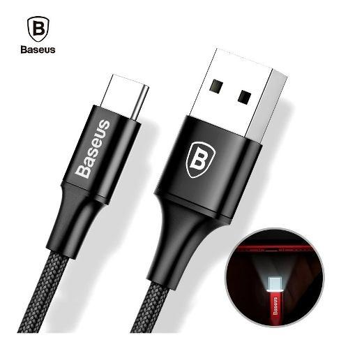 Cable Tipo C Baseus Led Carga Rapida 2 Metros