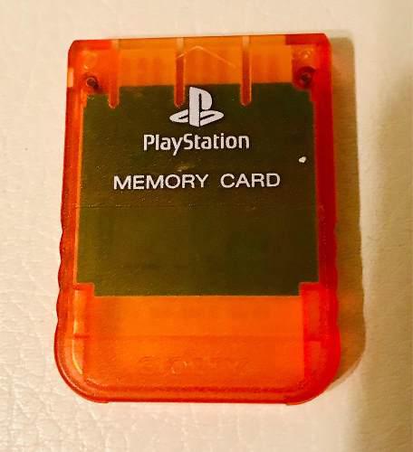 Memory Card Rara Naranja /playstation 1 / Ps One- Fox Store