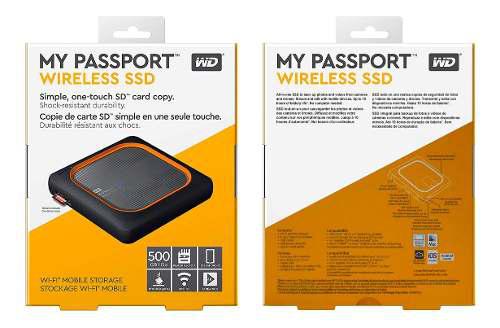 Ssd Externo 2.5 Wd My Passport Wireless Ssd 500gb Wi-fi