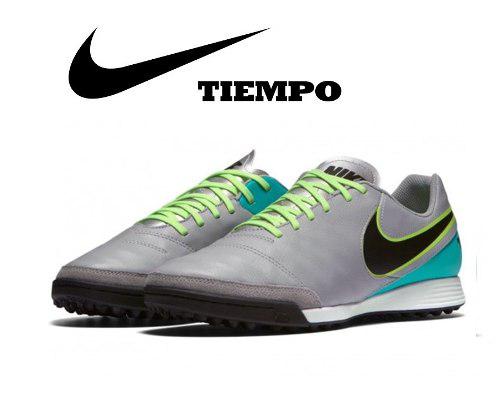Zapatillas Nike Tiempo Genio Turf Plateadas Nuevas Orinales