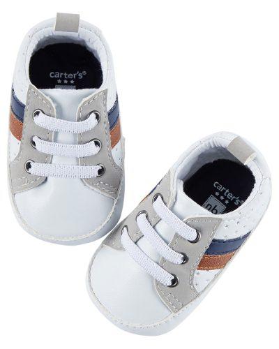 Carter´s - Zapatillitas Blancas Para Bebe, Talla: 3-6m