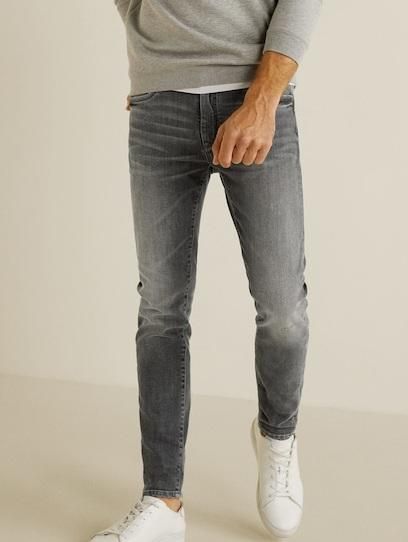 Pantalon de Jean MANGO color gris casual
