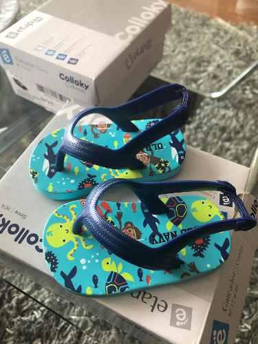 Sandalias De Bebé Talla 3, Color Celeste Marca Old Navy