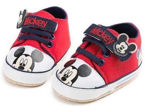 Zapatilla No Caminante Para Bebe De Mickey