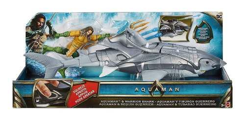 Aquaman Y Su Tiburón De Batalla Figura Original Dc