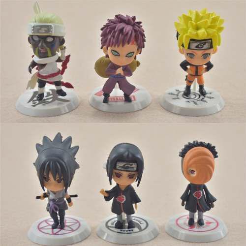 Naruto Shippuden Set De 6 Figuras Muñecos Pvc Anime Manga