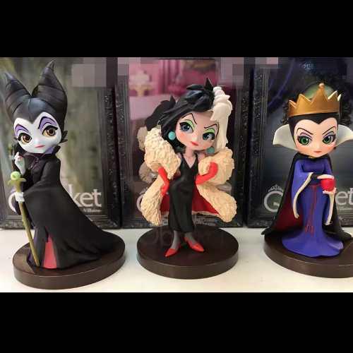 Set De 3 Figuras Cruella De Vil Maléfica Grimhilde Disney