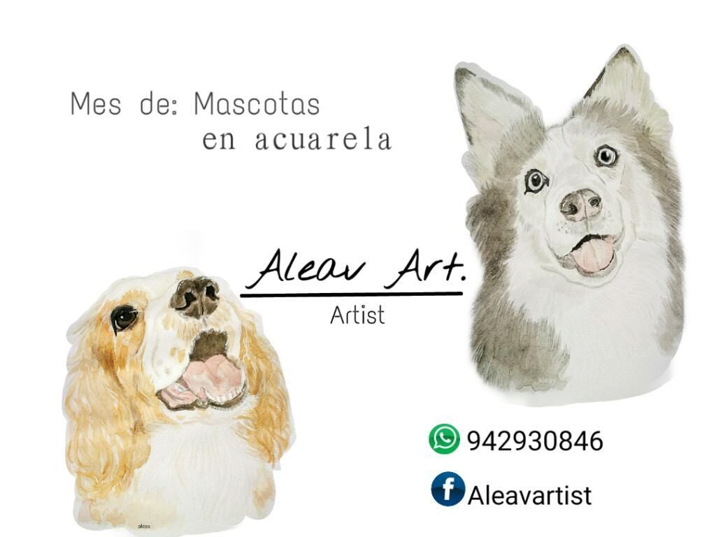 Dibujo de Mascotas en Acuarela