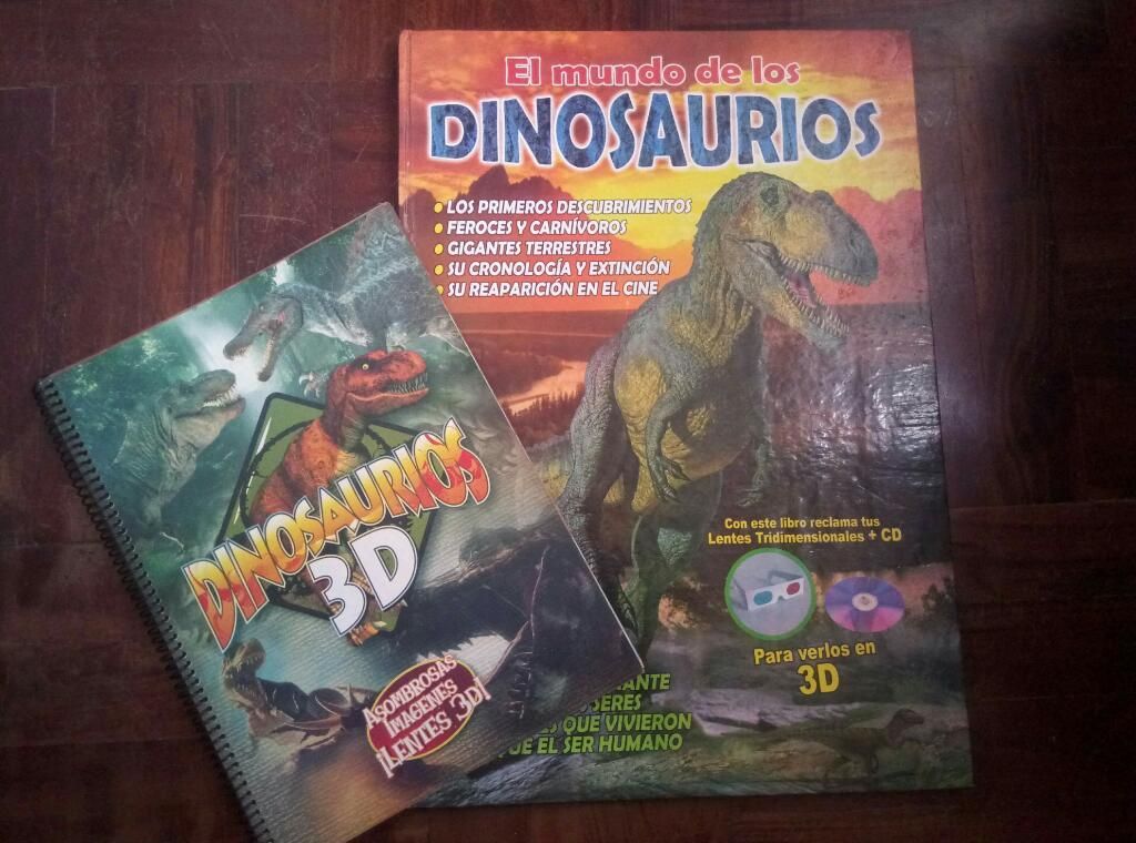 Libros 3d Dinosaurios 2x1