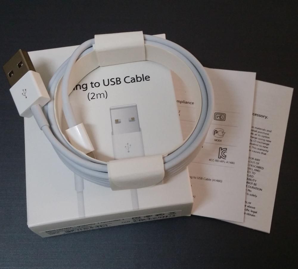 Cable Usb Para Iphone 5,6,7 Original De 2 Metros En Caja con