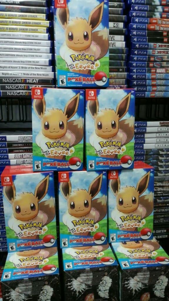 Pokemon Let's Go Pikachu E Eevee mas Pokeball Plus Nintendo