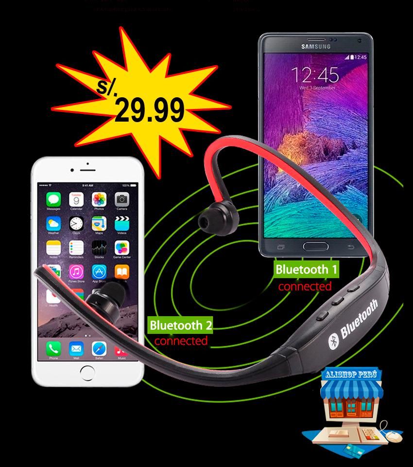 Auriculares S9 Sport Bluetooth 4.0 Radio, SD, MP3