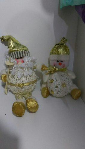 Muñecos De Navidad - Dorados