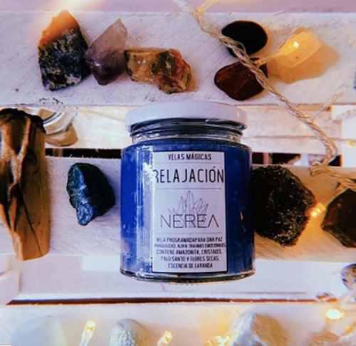 Vela Mágica Relajación - Amazonita, Esencia Lavanda