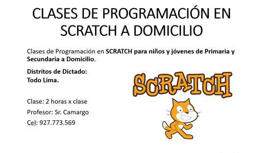 Aprende a programar en scratch !!! a domicilio!!! en Lima