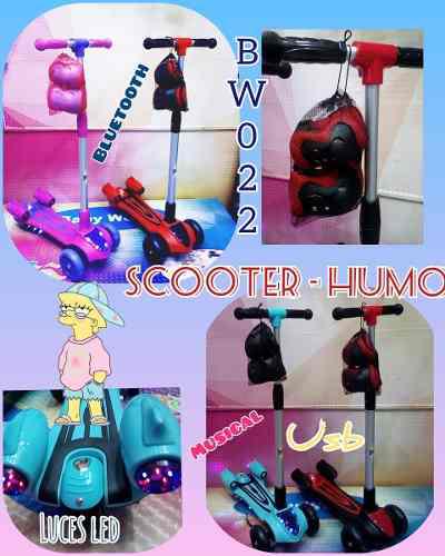 Scooter-humo Musical Luces Led Y Usb
