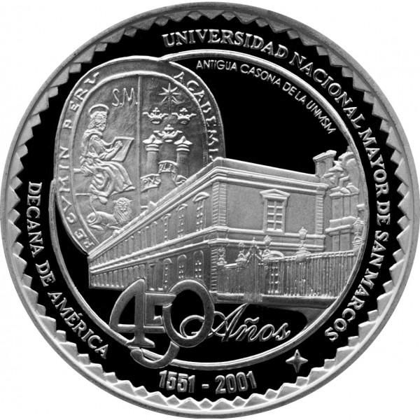 Moneda De Plata Universidad De San Marcos UNMSM