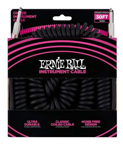 Cable Espiral Para Guitarra Eléctrica Ernie Ball 9m Negro