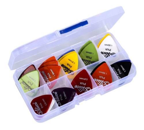 Caja Con 24 Uñas Picks Plumillas Plexo Puas De Guitarra