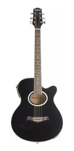 Guitarra Electroacústica Fra95scet Color Negro, Freeman
