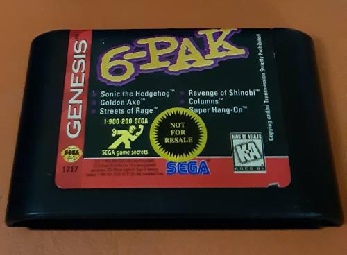 Sega 6 Juegos En 1 Original Golden Axe Sonic Stret Rage Mas.