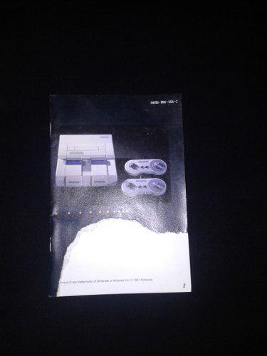 Super Nintendo - Solo Manual Original - De Consola Super Nes
