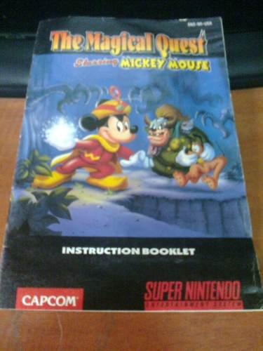 The Magical Quest Mickey Mouse-solo Manual Original-supernes