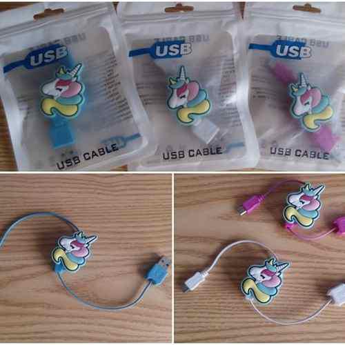Cable Cargador De Unicornio (modelos Para Android Y iPhone)